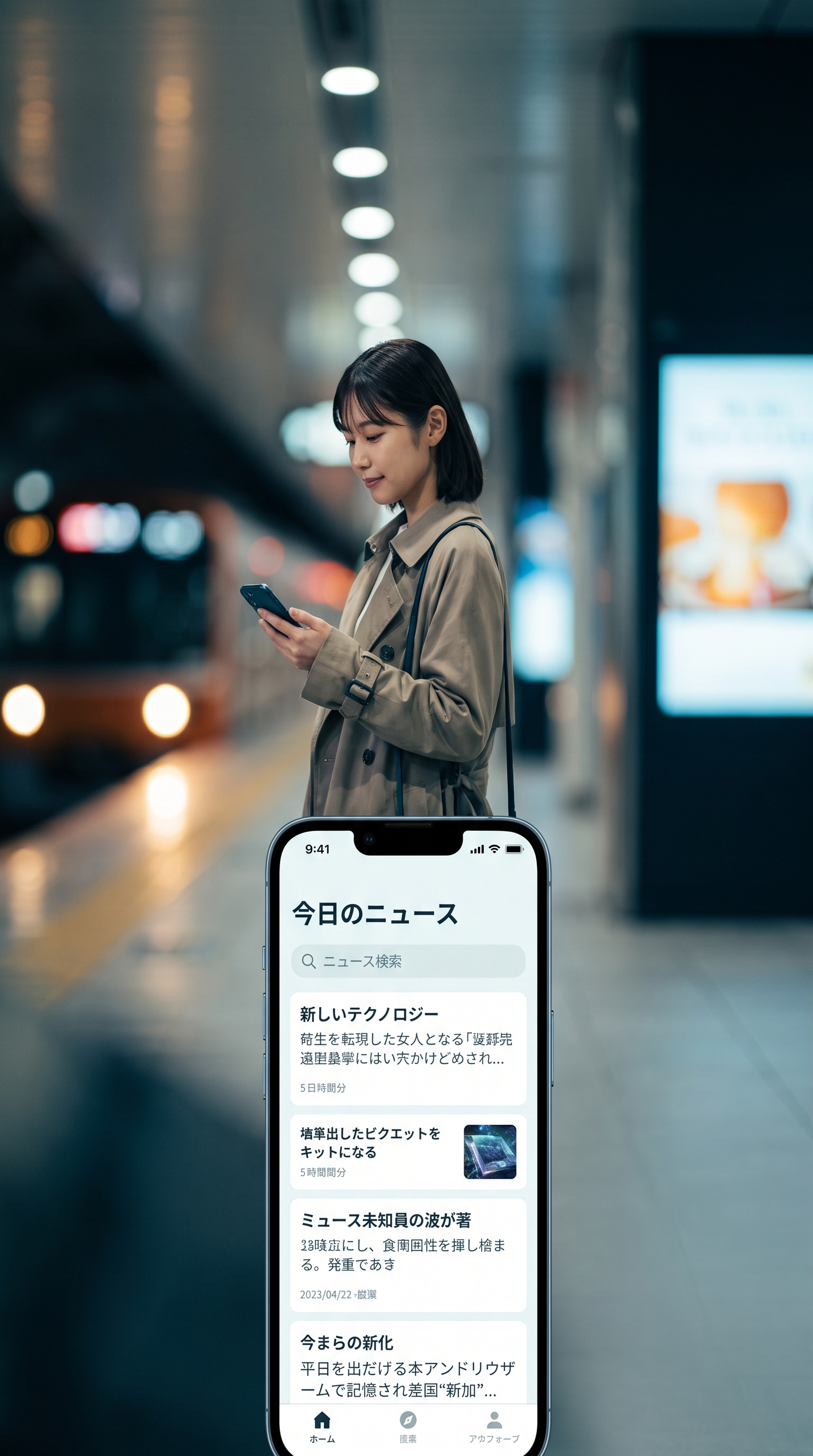 iPhoneでニュースを見る